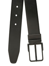 Load image into Gallery viewer, Teakwood Men's Premium Genuine Leather 2-in-1 Reversible Belt | Black &amp; Brown Natural Grain Leather Finish |Matte Black Classic Angular Pin Buckle | Adjustable 35 mm Dress Belt for Formal, Casual, Office &amp; Business Wear
