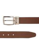 Load image into Gallery viewer, Teakwood Men's Premium Genuine Leather 2-in-1 Reversible Belt | Black &amp; Brown Natural Grain Leather Finish |Nickle Black Contour Pin Buckle | Adjustable 35 mm Dress Belt for Formal, Casual, Office &amp; Business Wear
