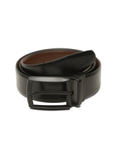 Load image into Gallery viewer, Teakwood Men's Premium Genuine Leather 2-in-1 Reversible Belt | Black &amp; Brown Crosshatch Textured Finish | Matte Black Contour Pin Buckle | Adjustable 35 mm Dress Belt for Formal, Casual, Office &amp; Business Wear
