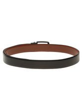 Load image into Gallery viewer, Teakwood Men's Premium Genuine Leather 2-in-1 Reversible Belt | Black &amp; Brown Natural Grain Leather Finish | Matte Black  Classic Edge Pin Buckle | Adjustable 35 mm Dress Belt for Formal, Casual, Office &amp; Business Wear
