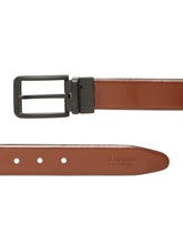 Load image into Gallery viewer, Teakwood Men's Premium Genuine Leather 2-in-1 Reversible Belt | Black &amp; Brown Natural Grain Leather Finish | Matte Black  Classic Edge Pin Buckle | Adjustable 35 mm Dress Belt for Formal, Casual, Office &amp; Business Wear
