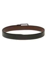 Load image into Gallery viewer, Teakwood Men's Premium Genuine Leather 2-in-1 Reversible Belt | Black &amp; Brown Natural Grain Leather Finish |Matte Black Slim Frame Pin Buckle | Adjustable 35 mm Dress Belt for Formal, Casual, Office &amp; Business Wear
