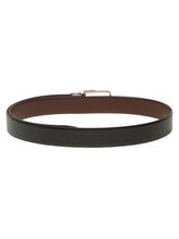 Load image into Gallery viewer, Teakwood Men's Premium Genuine Leather 2-in-1 Reversible Belt | Black &amp; Brown Natural Grain Leather Finish |Nickle Black Classic Angular Pin Buckle | Adjustable 35 mm Dress Belt for Formal, Casual, Office &amp; Business Wear
