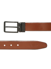 Load image into Gallery viewer, Teakwood Men's Premium Genuine Leather 2-in-1 Reversible Belt | Black &amp; Brown Fine Leather Finish | Black Rectangular Pin Buckle | Adjustable 35 mm Dress Belt for Formal, Casual, Office &amp; Business Wear
