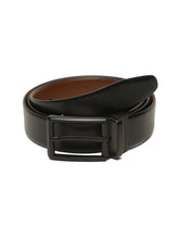 Load image into Gallery viewer, Teakwood Men's Premium Genuine Leather 2-in-1 Reversible Belt | Black &amp; Brown Crosshatch Textured Finish | Matte Black Refined Slim Frame Pin Buckle | Adjustable 35 mm Dress Belt for Formal, Casual, Office &amp; Business Wear

