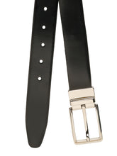 Load image into Gallery viewer, Teakwood Men's Premium Genuine Leather 2-in-1 Reversible Belt | Black &amp; Brown Fine Leather Finish | Silver Refined Slim Frame Pin Buckle | Adjustable 35 mm Dress Belt for Formal, Casual, Office &amp; Business Wear
