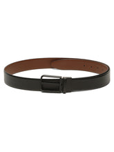 Load image into Gallery viewer, Teakwood Men's Premium Genuine Leather 2-in-1 Reversible Belt | Black &amp; Brown Crosshatch Textured Finish | Matte Black Radius Pin Buckle | Adjustable 35 mm Dress Belt for Formal, Casual, Office &amp; Business Wear
