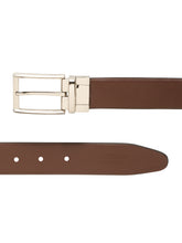 Load image into Gallery viewer, Teakwood Men's Premium Genuine Leather 2-in-1 Reversible Belt | Black &amp; Brown Fine Leather Finish |Nickle Black Rounded Rectangular Pin Buckle | Adjustable 35 mm Dress Belt for Formal, Casual, Office &amp; Business Wear
