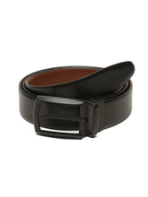 Load image into Gallery viewer, Teakwood Men's Premium Genuine Leather 2-in-1 Reversible Belt | Black &amp; Brown Crosshatch Textured Finish | Matte Black Contour Pin Buckle | Adjustable 35 mm Dress Belt for Formal, Casual, Office &amp; Business Wear
