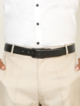 Load image into Gallery viewer, Teakwood Men's Premium Genuine Leather 2-in-1 Reversible Belt | Black &amp; Brown Crosshatch Textured Finish | Matte Black Linear Edge Pin Buckle | Adjustable 35 mm Dress Belt for Formal, Casual, Office &amp; Business Wear

