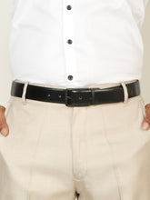 Load image into Gallery viewer, Teakwood Men's Premium Genuine Leather 2-in-1 Reversible Belt | Black &amp; Brown Fine Leather Finish | Matte Black Vector Pin Buckle | Adjustable 35 mm Dress Belt for Formal, Casual, Office &amp; Business Wear
