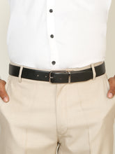 Load image into Gallery viewer, Teakwood Men's Premium Genuine Leather 2-in-1 Reversible Belt | Black &amp; Brown Natural Grain Leather Finish |Nickle Black Radius Pin Buckle | Adjustable 35 mm Dress Belt for Formal, Casual, Office &amp; Business Wear
