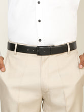 Load image into Gallery viewer, Teakwood Men's Premium Genuine Leather 2-in-1 Reversible Belt | Black &amp; Brown Natural Grain Leather Finish |Matte Black Contour Pin Buckle | Adjustable 35 mm Dress Belt for Formal, Casual, Office &amp; Business Wear

