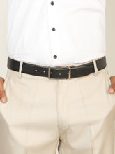 Load image into Gallery viewer, Teakwood Men's Premium Genuine Leather 2-in-1 Reversible Belt | Black &amp; Brown Crosshatch Textured Leather | Nickal Black Rectangular Pin Buckle | Adjustable 35 mm Dress Belt for Formal, Casual, Office &amp; Business Wear

