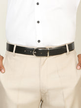 Load image into Gallery viewer, Teakwood Men's Premium Genuine Leather 2-in-1 Reversible Belt | Black &amp; Brown Crosshatch Textured Leather | Silver  Rectangular Pin Buckle | Adjustable 35 mm Dress Belt for Formal, Casual, Office &amp; Business Wear

