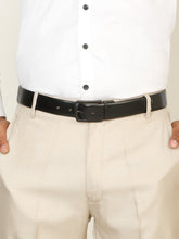 Load image into Gallery viewer, Teakwood Men's Premium Genuine Leather 2-in-1 Reversible Belt | Black &amp; Brown Crosshatch Textured Finish | Matte Black Classic Curved Pin Buckle | Adjustable 35 mm Dress Belt for Formal, Casual, Office &amp; Business Wear
