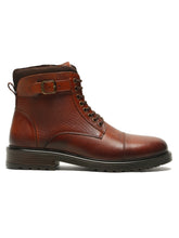 Load image into Gallery viewer, Men’s Leather Dual-Side Combat Boots with Buckle and Zipper
