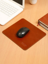 Load image into Gallery viewer, Teakwood Leathers Genuine Leather Mouse Pad for Office &amp; Home | Non-Slip Base | Smooth Surface for Optical &amp; Laser Mice | Tan | 10 x 8 Inches

