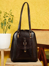 Load image into Gallery viewer, Teakwood Leathers Solid Textured Backpack
