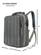 Load image into Gallery viewer, Teakwood Leathers Unisex 35L Laptop Backpack | Hard Shell Front Panel | 3-Digit Security Lock | Fits Up to 18 Inch Laptop | Trolley Sleeve, Multiple Pockets &amp; Bottle Holders | Travel, Office &amp; Business Backpack
