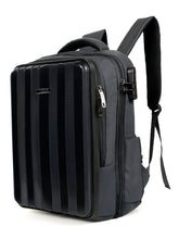 Load image into Gallery viewer, Teakwood Leathers Unisex 35L Laptop Backpack | Hard Shell Front Panel | 3-Digit Security Lock | Fits Up to 18 Inch Laptop | Trolley Sleeve, Multiple Pockets &amp; Bottle Holders | Travel, Office &amp; Business Backpack
