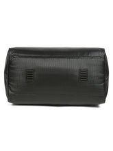 Load image into Gallery viewer, Teakwood Leathers Unisex Vegan Leather Duffel Bag | 50L Large Capacity Travel &amp; Weekender Bag | Geometric Embossed Texture | Adjustable Shoulder Strap | Gym, Travel &amp; Business Bag | Black
