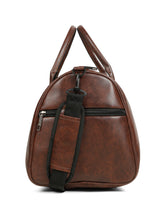 Load image into Gallery viewer, Teakwood Leathers Unisex 50L Vegan Leather Duffle Bag | Large Travel Bag | Detachable Shoulder Strap | Spacious Main Compartment &amp; Side Zip Pocket | Weekend, Gym &amp; Business Travel Bag, Brown
