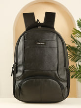 Load image into Gallery viewer, Teakwood Leathers Unisex 35L Laptop Backpack | Premium Vegan Leather | Fits Up to 18 Inch Laptop | Padded Laptop Compartment, Organizer Pockets &amp; Breathable Back Panel | Travel, Office &amp; Business Backpack, Black
