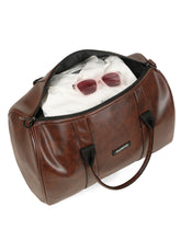 Load image into Gallery viewer, Teakwood Leathers Unisex 50L Vegan Leather Duffle Bag | Large Travel Bag | Detachable Shoulder Strap | Spacious Main Compartment &amp; Side Zip Pocket | Weekend, Gym &amp; Business Travel Bag, Brown
