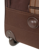 Load image into Gallery viewer, Brown Printed Large Duffel Trolley Bag
