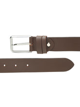 Load image into Gallery viewer, Men’s Genuine Leather Belt, Pebble Grain Texture, Pin Buckle, Rugged Casual Wear, Black
