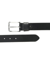 Load image into Gallery viewer, Men’s Genuine Leather Belt, Pebble Grain Texture, Pin Buckle, Rugged Casual Wear, Black
