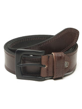 Load image into Gallery viewer, Men’s Genuine Leather Belt, Pebble Grain Texture, Pin Buckle, Rugged Casual Wear
