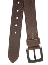 Load image into Gallery viewer, Men’s Genuine Leather Belt, Pebble Grain Texture, Pin Buckle, Rugged Casual Wear
