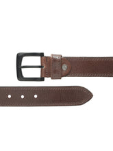 Load image into Gallery viewer, Men’s Genuine Leather Belt, Pebble Grain Texture, Pin Buckle, Rugged Casual Wear

