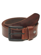 Load image into Gallery viewer, Men’s Genuine Leather Belt, Pebble Grain Texture, Pin Buckle, Rugged Casual Wear

