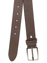 Load image into Gallery viewer, Men’s Genuine Leather Belt, Pebble Grain Texture, Pin Buckle, Rugged Casual Wear, Black
