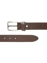 Load image into Gallery viewer, Men’s Genuine Leather Belt, Pebble Grain Texture, Pin Buckle, Rugged Casual Wear, Black
