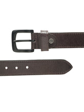 Load image into Gallery viewer, Men’s Genuine Leather Belt, Pebble Grain Texture, Pin Buckle, Rugged Casual Wear
