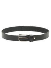 Load image into Gallery viewer, Men’s Genuine Leather Belt, Pebble Grain Texture, Pin Buckle, Rugged Casual Wear, Black
