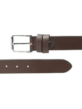 Load image into Gallery viewer, Men’s Genuine Leather Belt, Pebble Grain Texture, Pin Buckle, Rugged Casual Wear, Black

