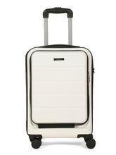 Load image into Gallery viewer, Teakwood Smart Cabin Trolley Suitcase with Front Laptop Compartment, TSA Lock, 360° Silent Dual Spinner Wheels, Scratch-Resistant &amp; Water-Resistant Hard Shell Luggage for Business &amp; Leisure Travel
