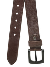 Load image into Gallery viewer, Men’s Genuine Leather Belt, Pebble Grain Texture, Pin Buckle, Rugged Casual Wear
