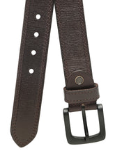 Load image into Gallery viewer, Men’s Genuine Leather Belt, Pebble Grain Texture, Pin Buckle, Rugged Casual Wear
