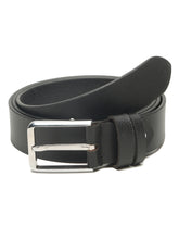Load image into Gallery viewer, Men’s Genuine Leather Belt, Pebble Grain Texture, Pin Buckle, Rugged Casual Wear, Black
