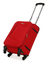 Load image into Gallery viewer, Unisex Red Solid Soft Sided Cabin Size Trolley Bag
