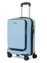 Load image into Gallery viewer, Teakwood Smart Cabin Trolley Suitcase with Front Laptop Compartment, TSA Lock, 360° Silent Dual Spinner Wheels, Scratch-Resistant &amp; Water-Resistant Hard Shell Luggage for Business &amp; Leisure Travel
