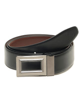 Load image into Gallery viewer, Men Black &amp; Brown Solid Reversible Leather Belt
