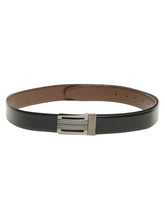 Load image into Gallery viewer, Men Black &amp; Brown Solid Reversible Leather Belt
