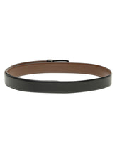 Load image into Gallery viewer, Men Black &amp; Brown Solid Reversible Leather Belt
